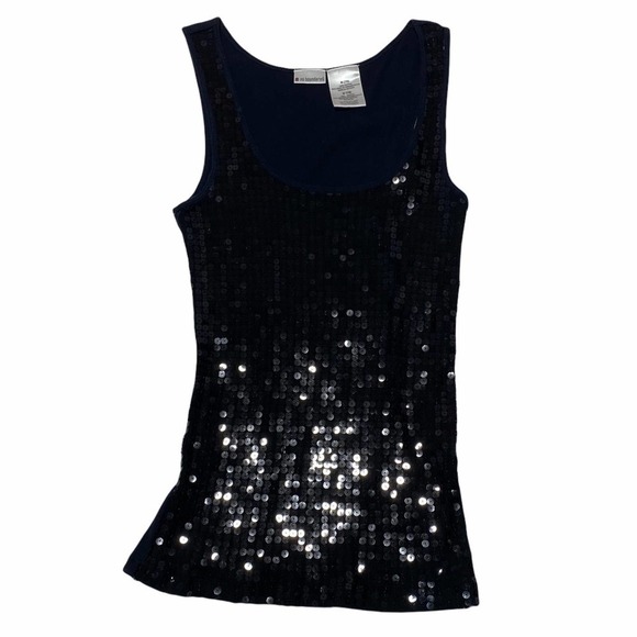 NO boundaries Black Sequined Embellished Tank Top - Picture 5 of 10